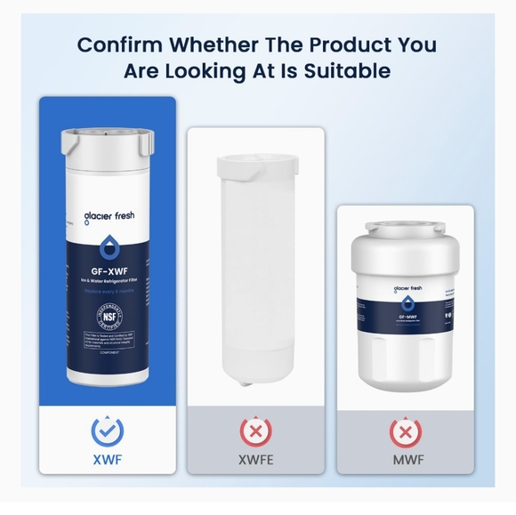 GLACIER FRESH XWF Replacement for GE XWF Refrigerator Water Filter - Picture 5 of 7